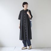 Kilka×kapuwa/風が通るなめらかモスリンワンピース